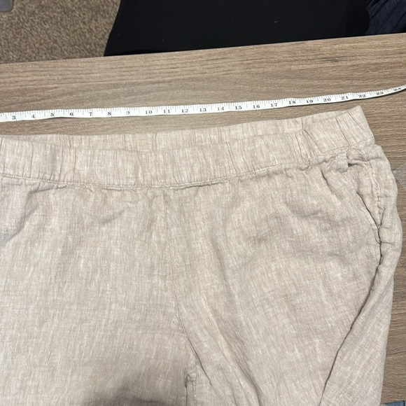 J. Jill linen capri pants 3X plus size  Beige‎ tan 100% Linen Pants lightweight - Picture 8 of 13